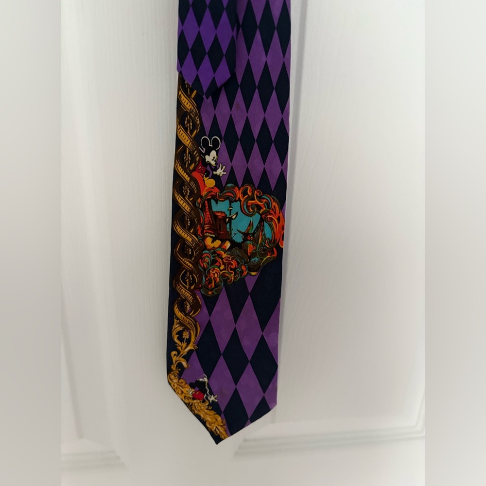 Vintage Disney Purple and Black Tie